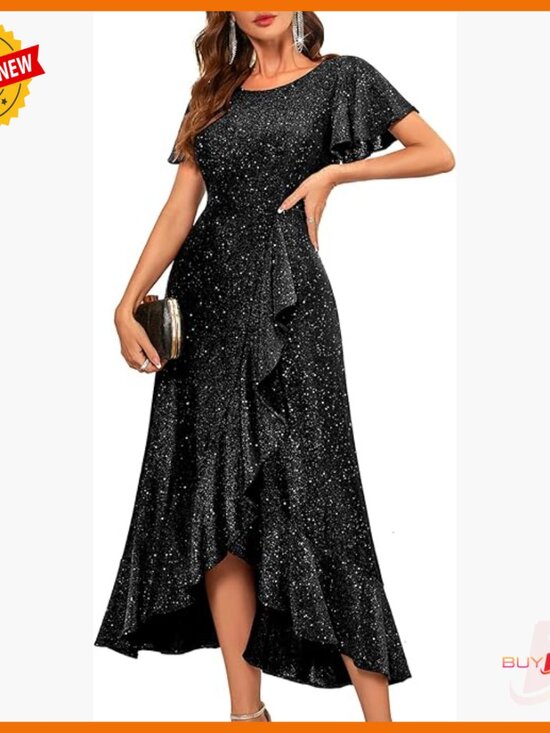 Dresses & Skirts - Sequin Maxi Dress Formal Party Cocktail Long Evening Wedding Guest